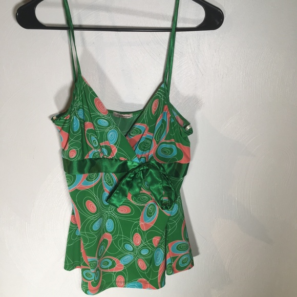 Final Offer Sale Green Pink Blue Tank Top- SH15 - Picture 1 of 5